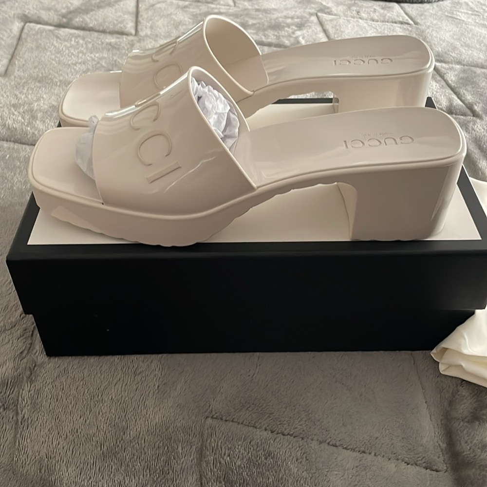 Authentic Gucci, Rubber Slides - image 2